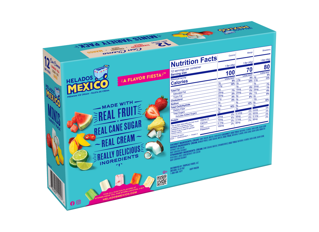 Mini Variety Cream Paletas 12-Pack