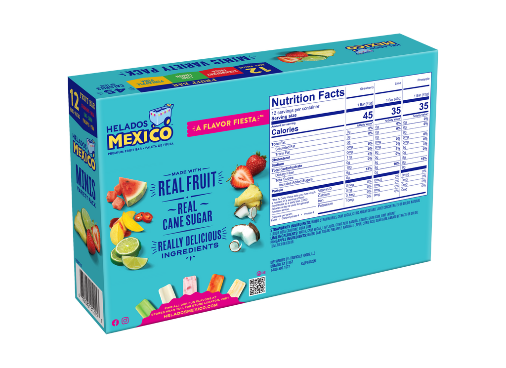 Mini Variety Fruit Paletas 12-Pack