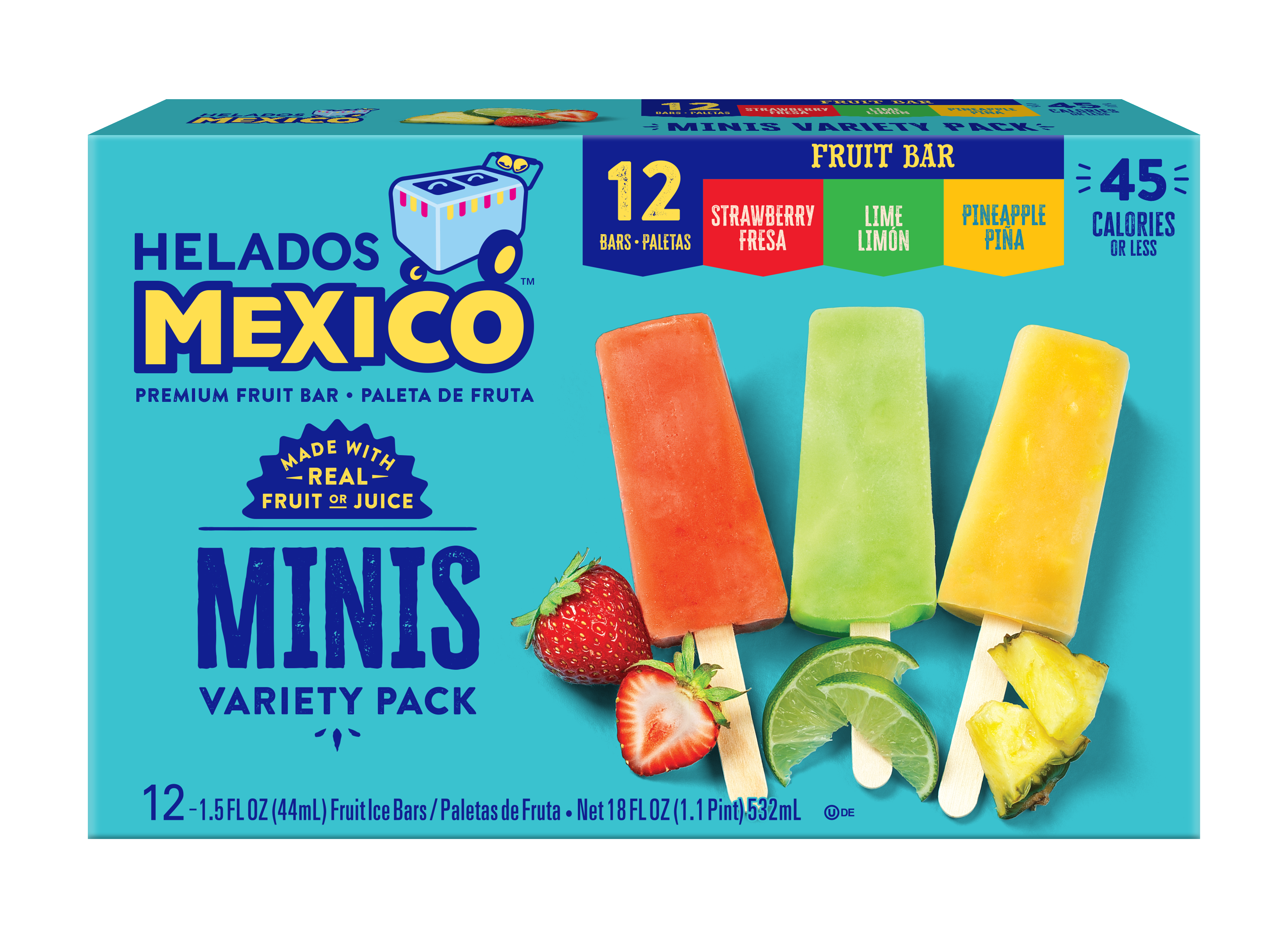 Mini Variety Fruit Paletas 12-Pack