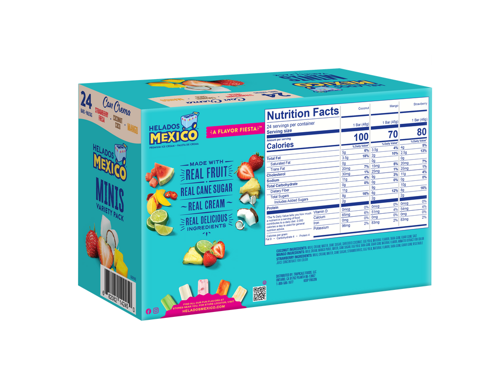 Mini Variety Cream Paletas 24-Pack