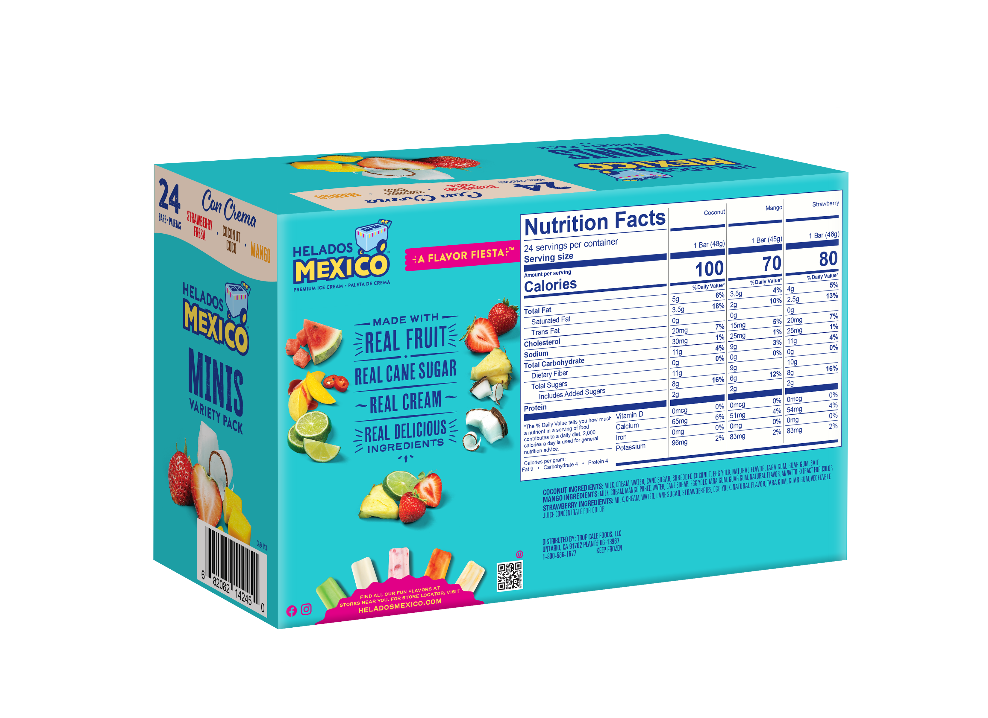 Mini Variety Cream Paletas 24-Pack