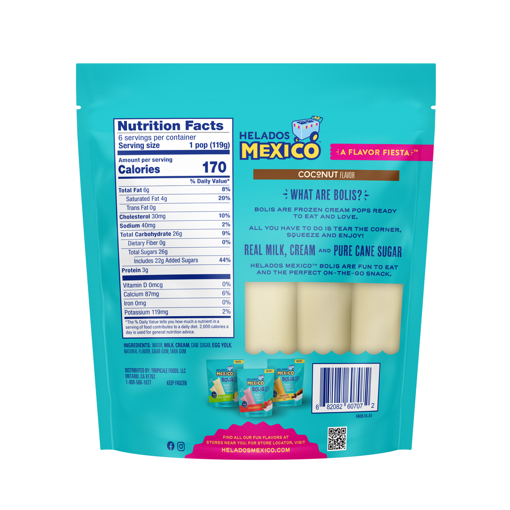 Coconut Cream Bolis 6-Pack