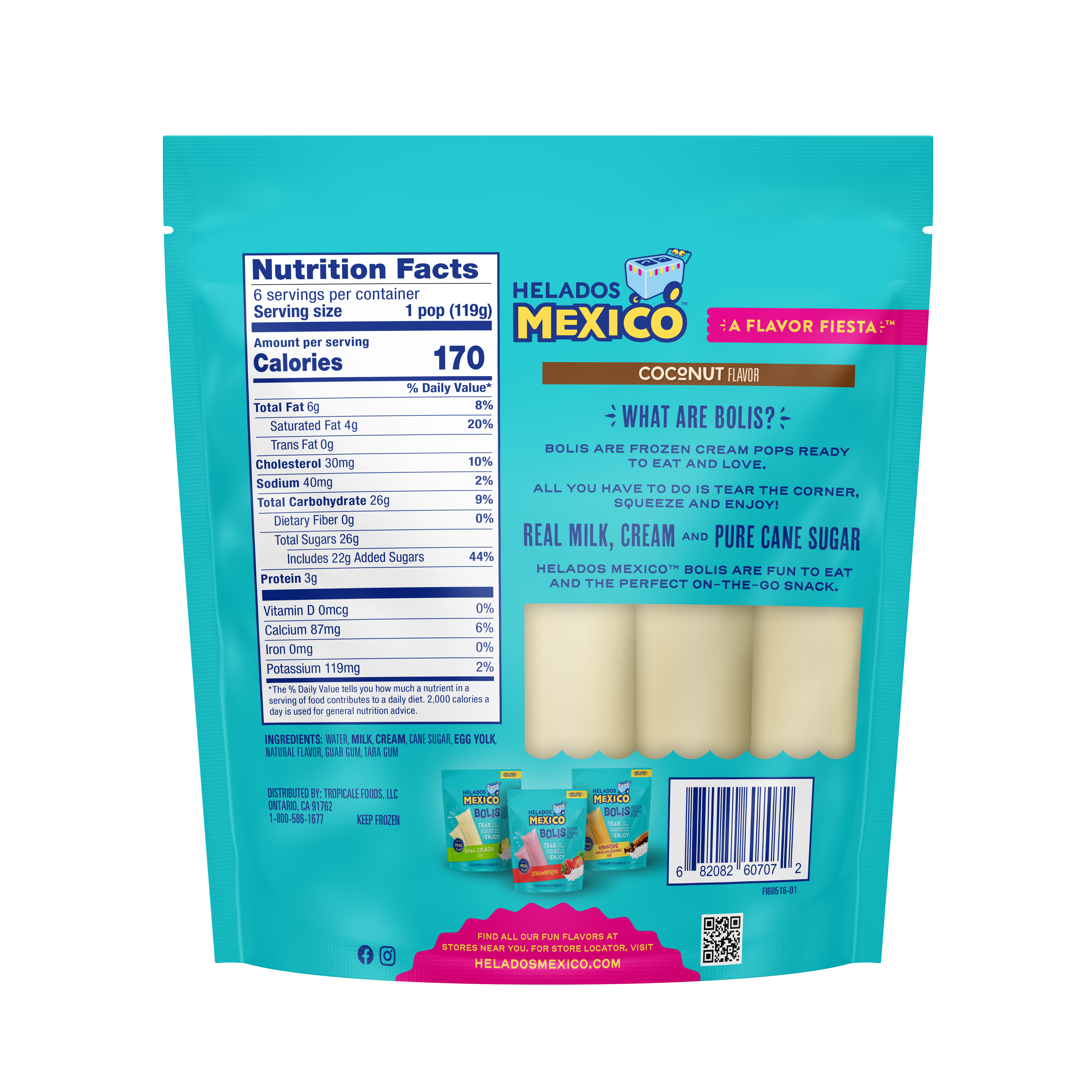 Coconut Cream Bolis 6-Pack