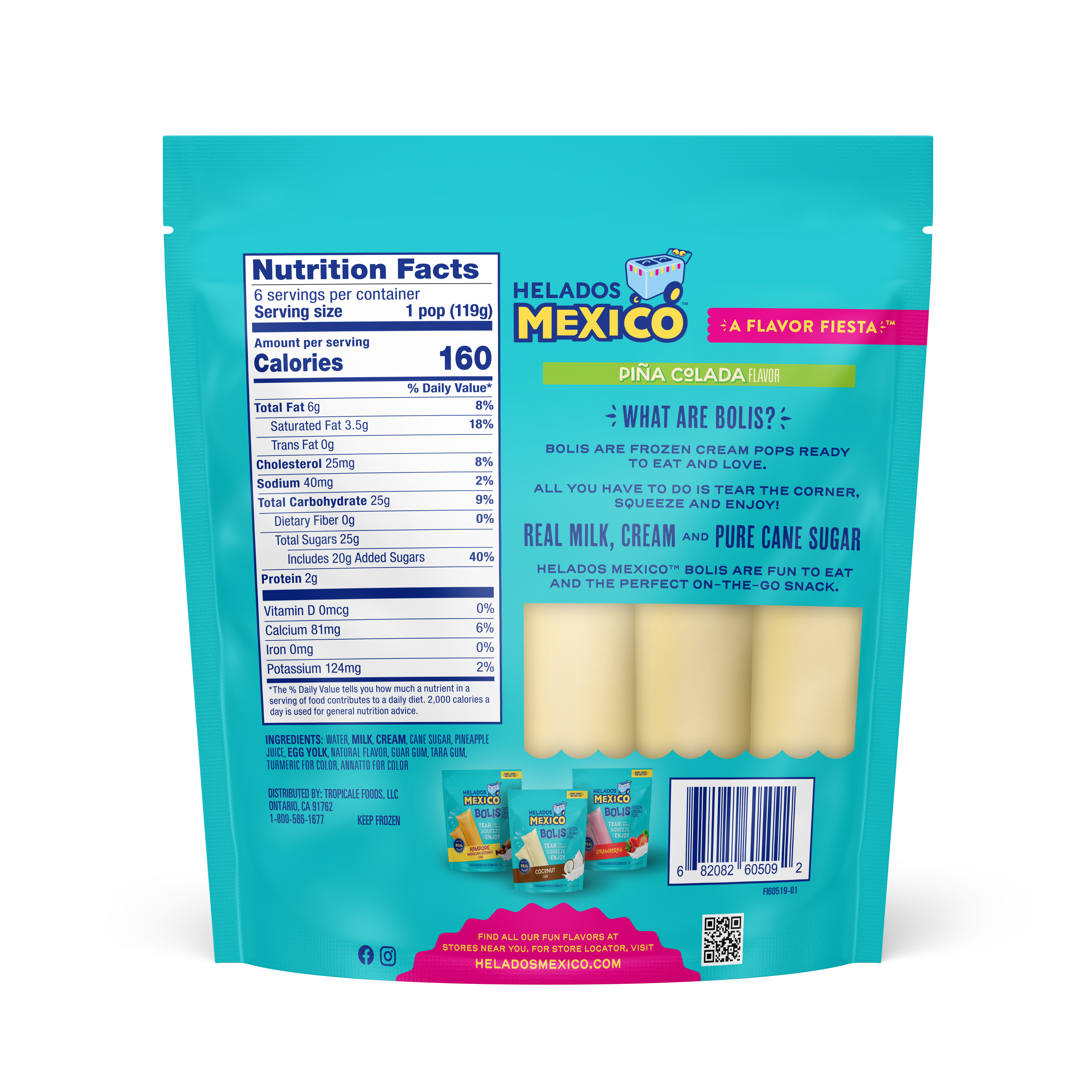 Pina Colada Cream Bolis 6-Pack