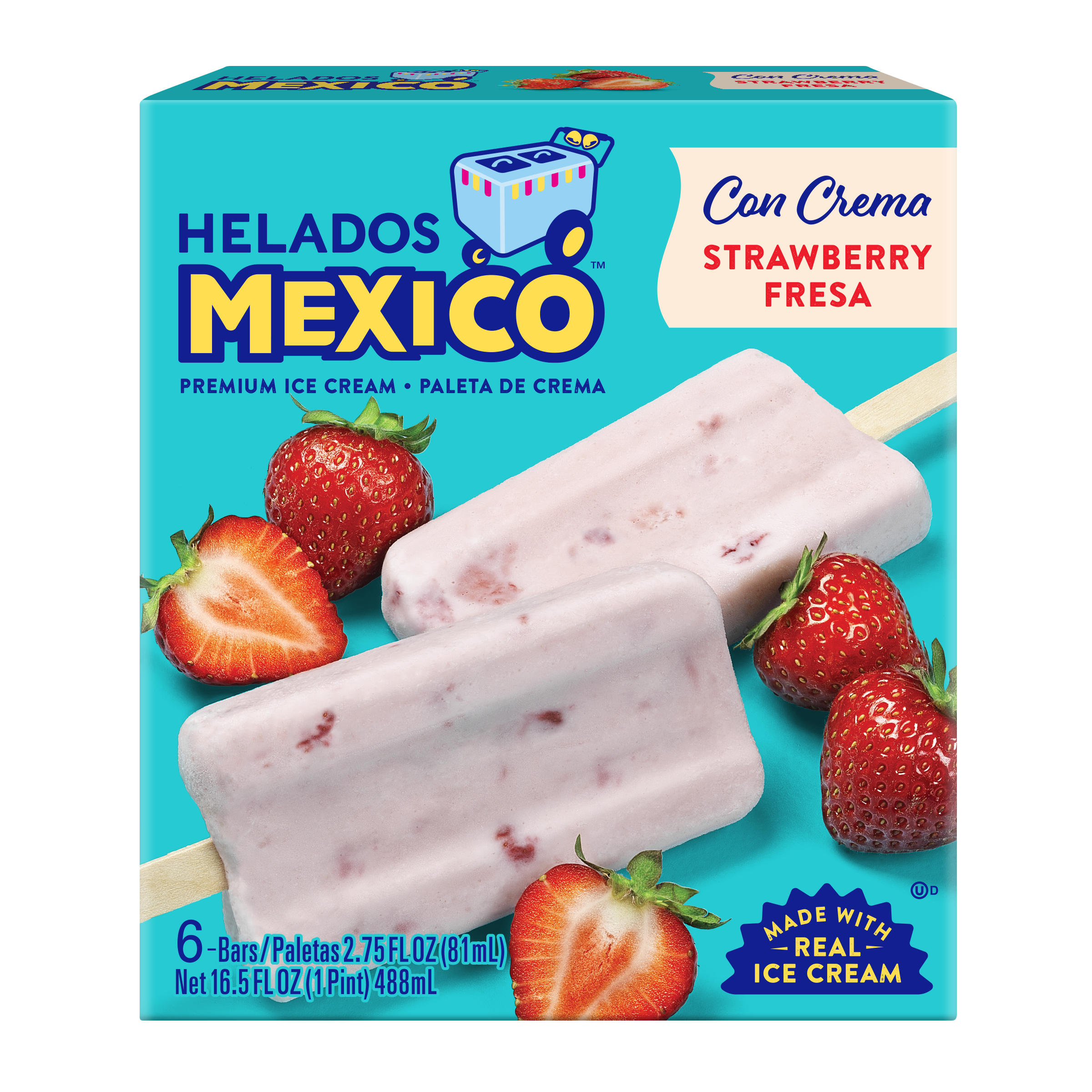 Strawberry Cream Paletas 6-Pack