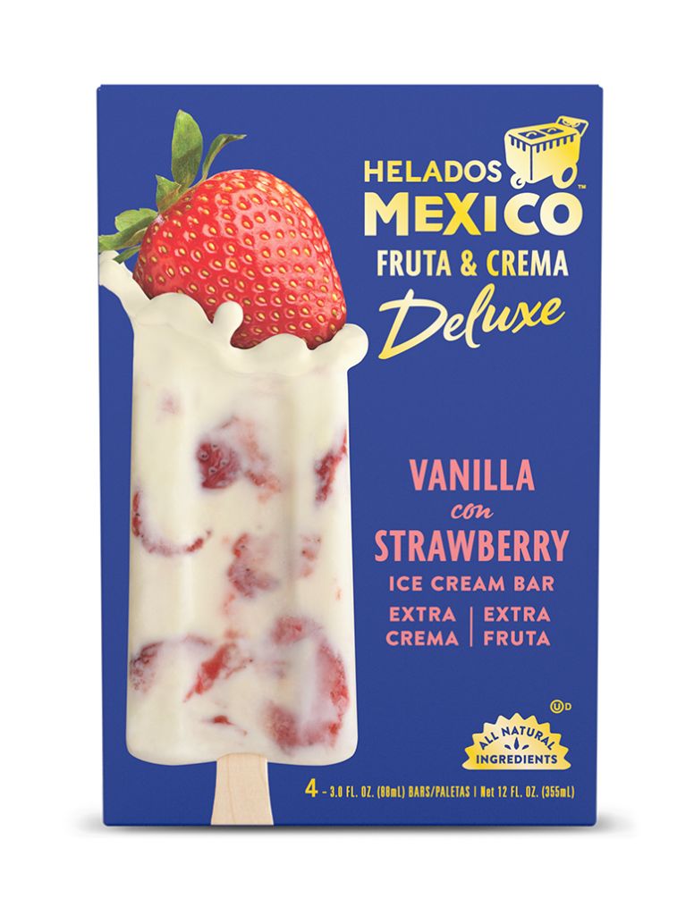 Deluxe Vanilla with Strawberry Cream Paletas