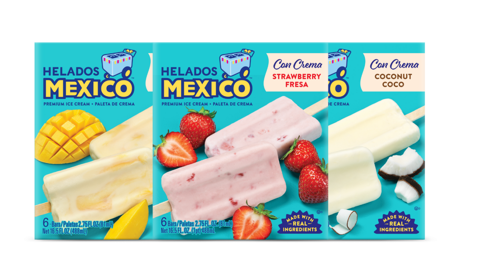 Mini Paletas - Premium Frozen Ice Cream Bars - Helados Mexico