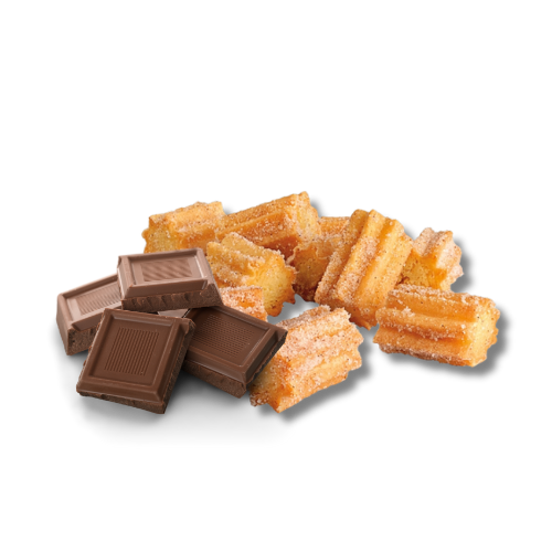 Churro and chocolate pieces